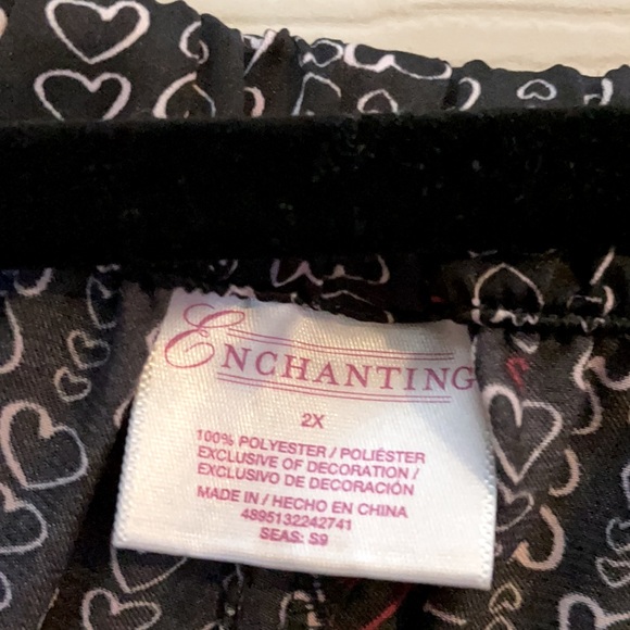 2-PIECE SET🦋 NEW Enchanting Brown & Red Cami & Shorts HEARTS Sleep SET, Sz 2x - Picture 5 of 6